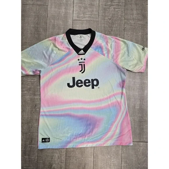 Juventus Jersey Mens XL Multicolor Soccer Jeep Sponsor EA Sports Kit Adidas - Picture 1 of 12